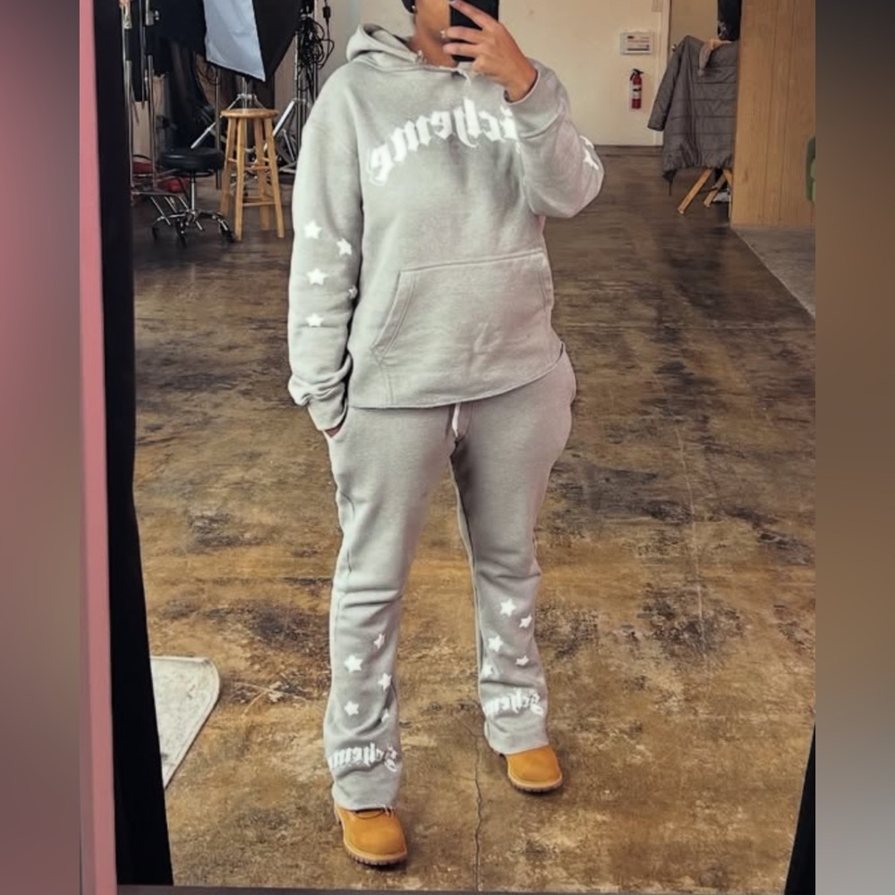 Gray Men's Hoodie and Sweatpants Set